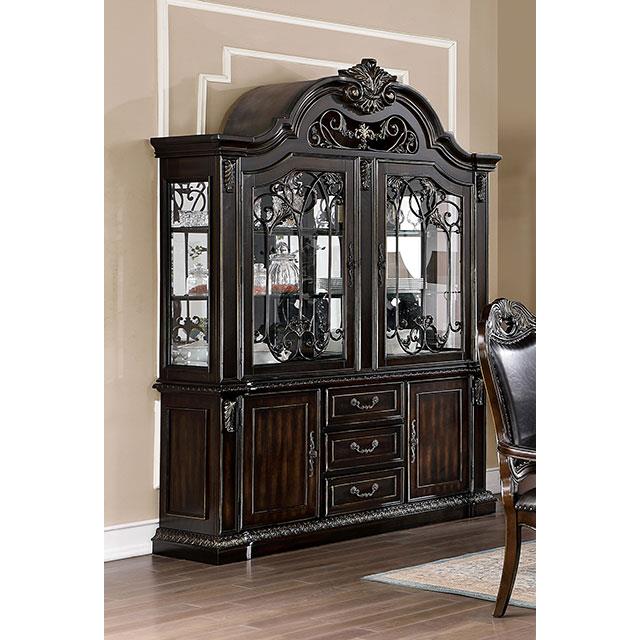  Furniture of America Lombardy CM3146HB-SET Hutch & Buffet IMAGE 2