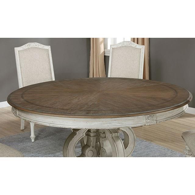  Furniture of America Arcadia CM3150WH-RT Round Table IMAGE 4