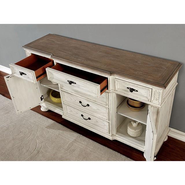  Furniture of America Arcadia CM3150WH-SV Server IMAGE 1