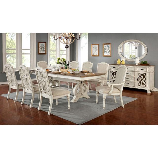  Furniture of America Arcadia CM3150WH-T-TABLE Dining Table IMAGE 2
