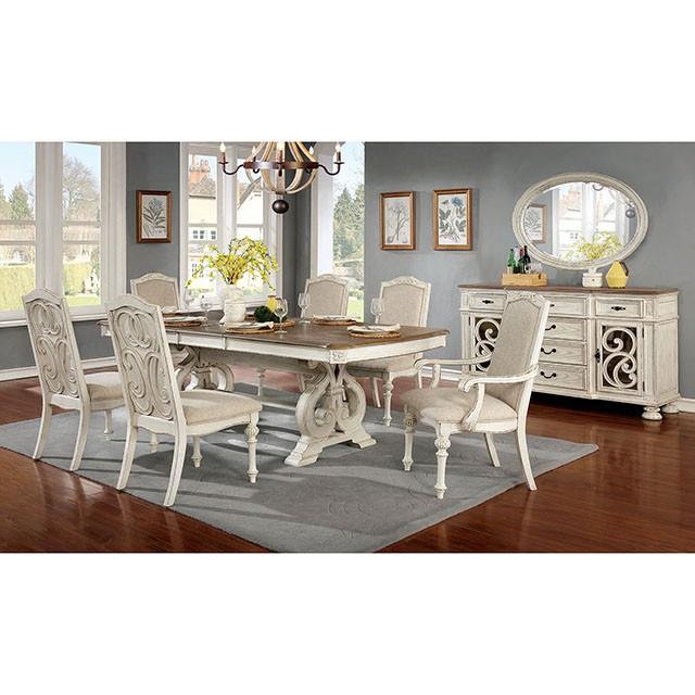  Furniture of America Arcadia CM3150WH-T-TABLE Dining Table IMAGE 3