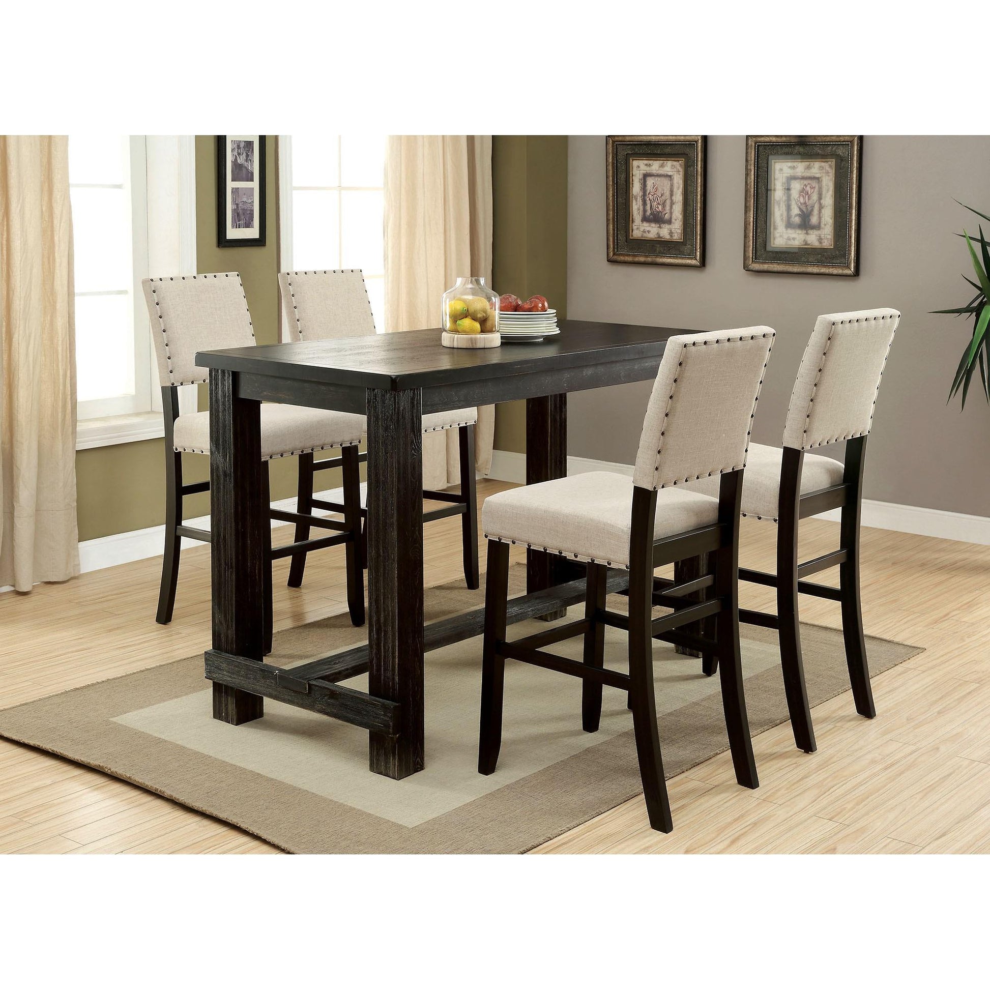  Furniture of America Sania CM3324BK-BT-VN Bar Table IMAGE 2