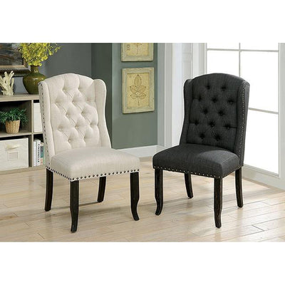  Furniture of America Sania CM3324BK-GY-SC-2PK Side Chair (2/Box) IMAGE 1