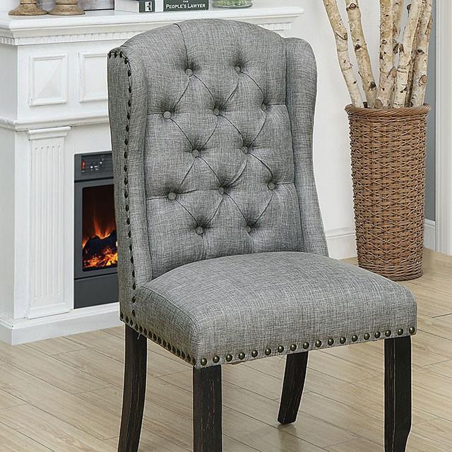  Furniture of America Sania CM3324BK-LG-SC-2PK Side Chair (2/Box) IMAGE 1