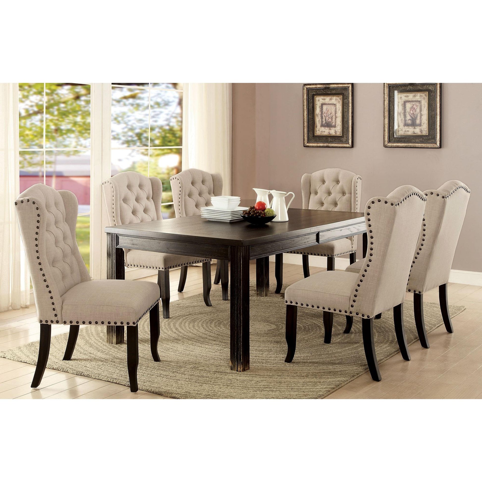  Furniture of America Sania CM3324BK-T-VN Dining Table IMAGE 2