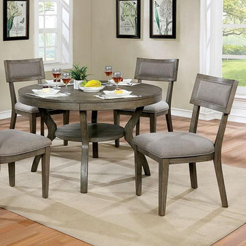  Furniture of America Leeds CM3387RT Round Dining Table IMAGE 1