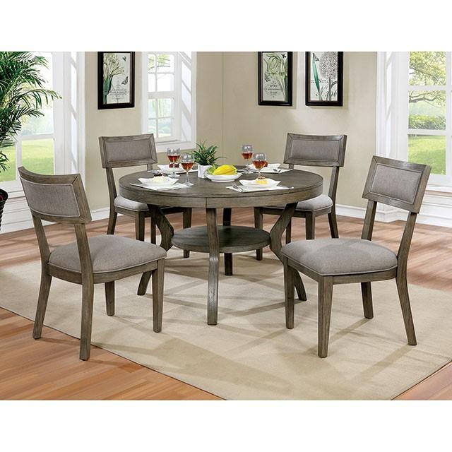  Furniture of America Leeds CM3387RT Round Dining Table IMAGE 2