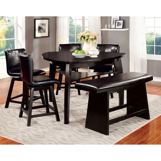  Furniture of America Hurley CM3433PBN Counter Ht. Bench IMAGE 2