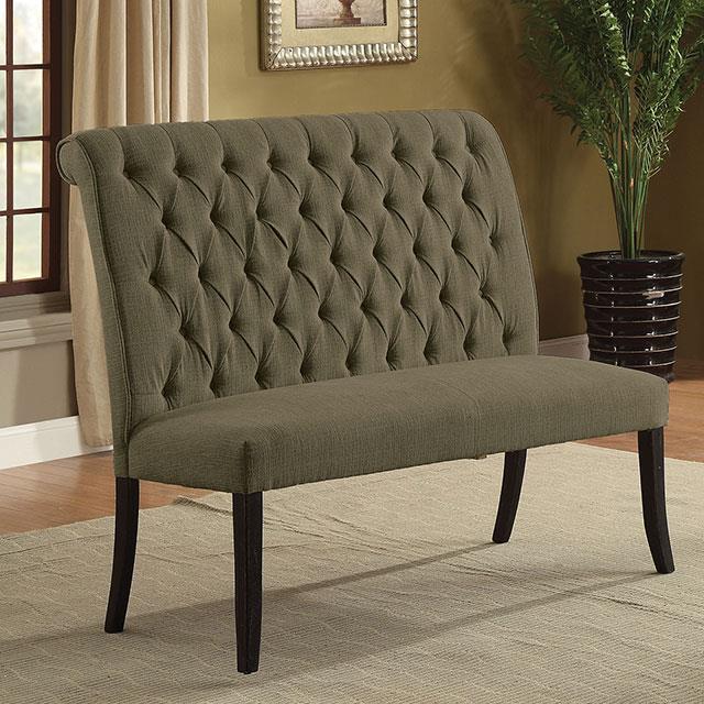  Furniture of America Mashall CM3564GY-BN Love Seat Bench IMAGE 1