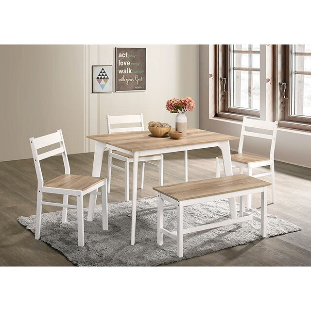  Furniture of America Debbie CM3714NT-T-BN-5PK 5 Pc. Dining Table Set IMAGE 1