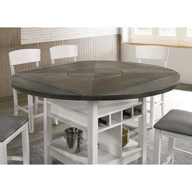  Furniture of America Stacie CM3733WG-RPT-TABLE Counter Ht. Table IMAGE 4