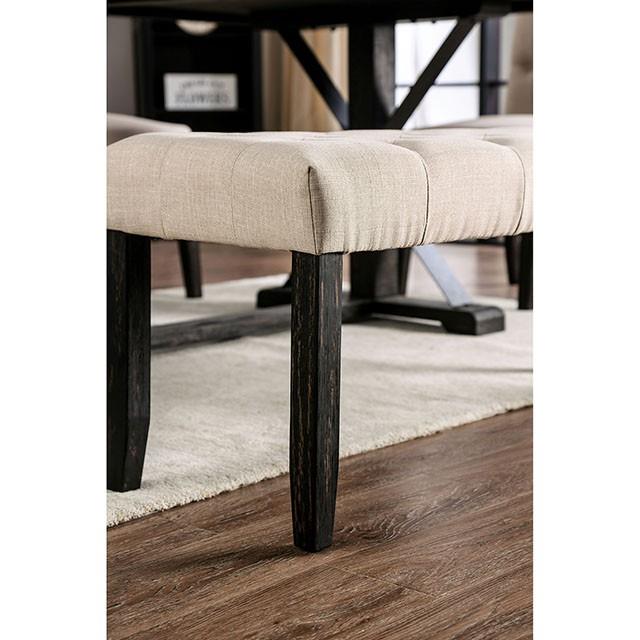  Furniture of America Alfred CM3735IV-BN Bench IMAGE 1