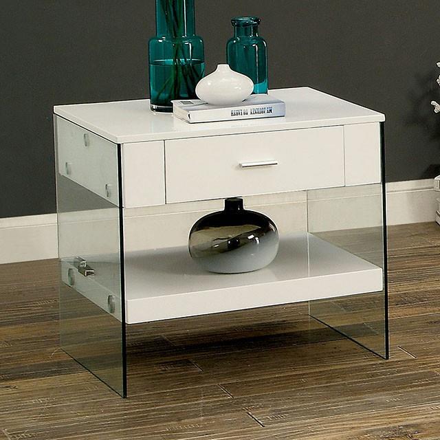  Furniture of America Raya CM4451WH-E End Table IMAGE 1