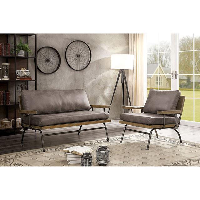  Furniture of America Santiago CM6077BR-LV Love Seat IMAGE 1