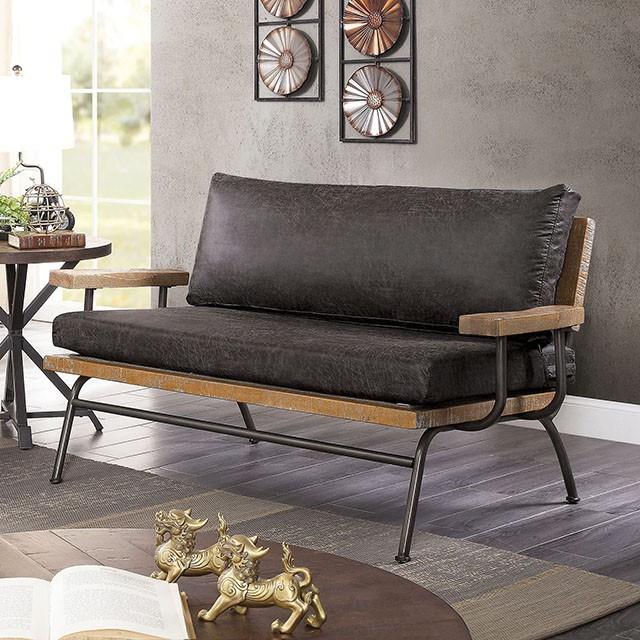  Furniture of America Santiago CM6077GY-LV Love Seat IMAGE 1