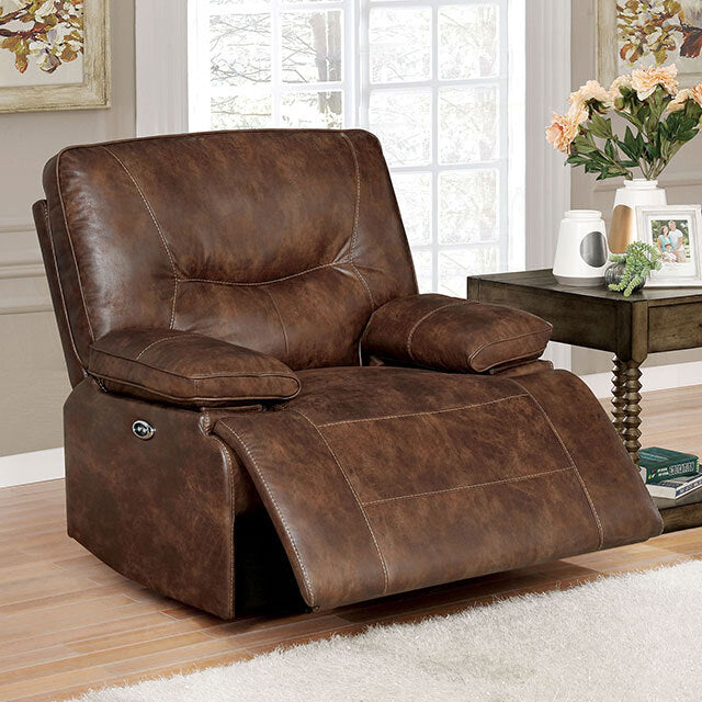  Furniture of America Chantoise CM6228BR-CH Power Recliner IMAGE 1