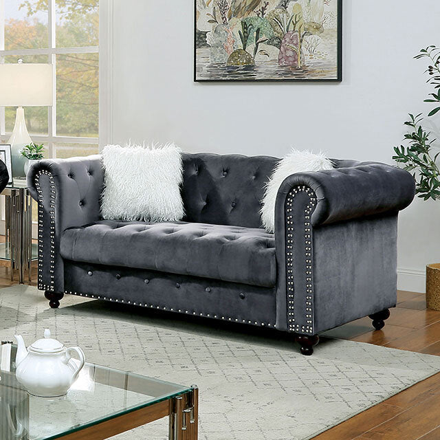 Furniture of America Giacomo CM6240GY-LV-PK Loveseat IMAGE 1