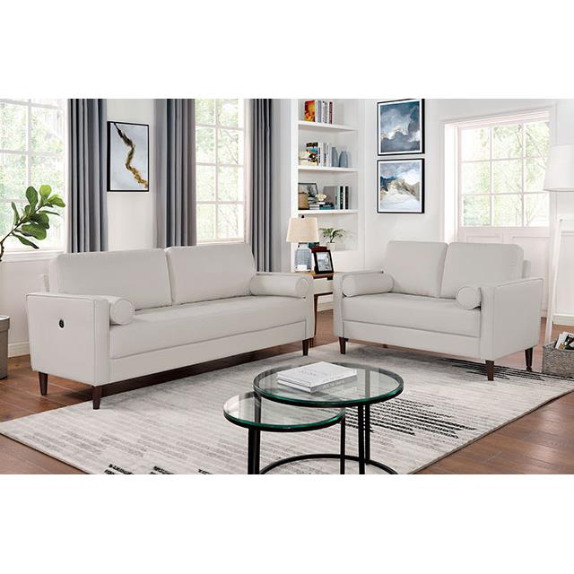  Furniture of America Horgen CM6452WH-LV Loveseat IMAGE 1