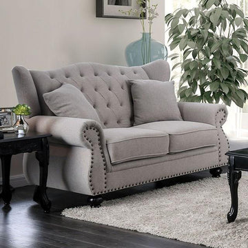  Furniture of America Ewloe CM6572GY-LV Love Seat IMAGE 1