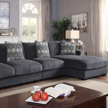  Furniture of America Kaylee CM6587-SECT-LL-R Large L-Sectional w/ Right Chaise IMAGE 1