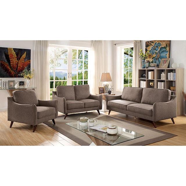  Furniture of America Maxime CM6971BR-LV Love Seat IMAGE 1