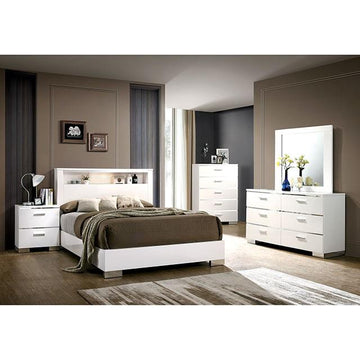  Size_California King  -- Furniture of America Carlie Bookcase Bed IMAGE 1