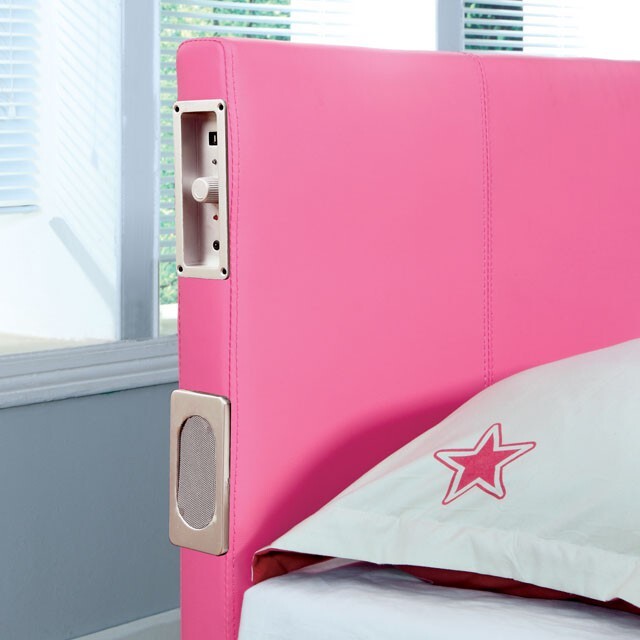  Color_Pink  Size_King  -- Evans CM7099PK-EK-BED E.King Bed IMAGE 2