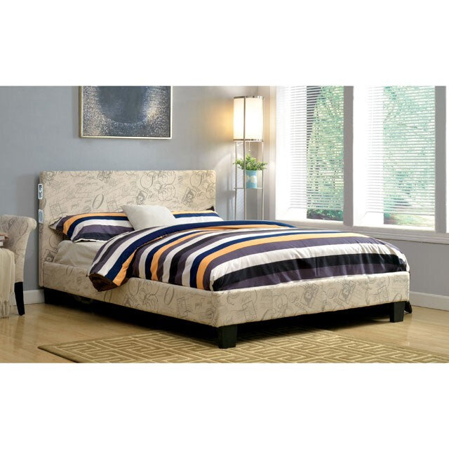  Color_Pattern  Size_California King  -- Evans CM7099WT-CK-BED Cal.King Bed IMAGE 1