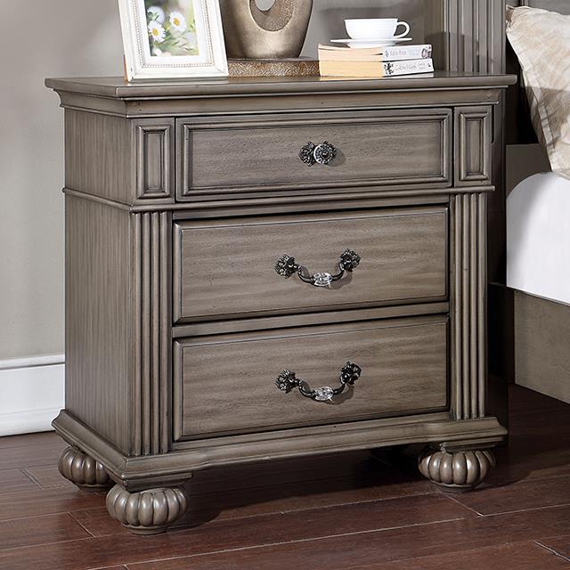  Furniture of America Syracuse CM7129GY-N Night Stand IMAGE 1