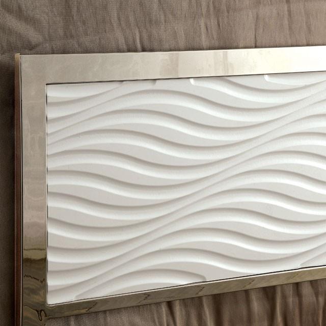  Color_White/chrome  Size_King  -- Calvin CM7131WH-EK E.King Bed IMAGE 3