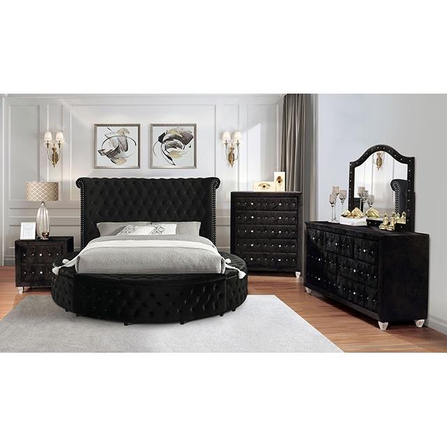  Color_Black  Size_King  -- Sansom Upholstered Platform Bed with Storage IMAGE 2