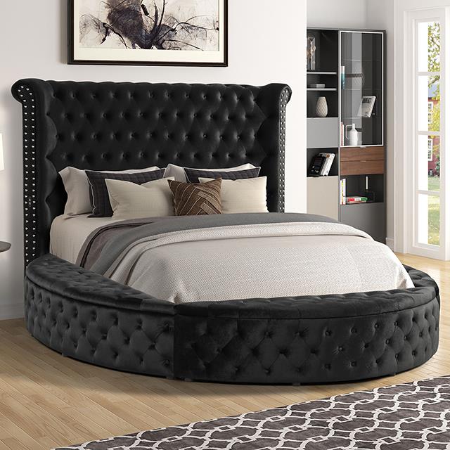  Color_Black  Size_Queen  -- Sansom CM7178BK-Q-BED Queen Bed IMAGE 1