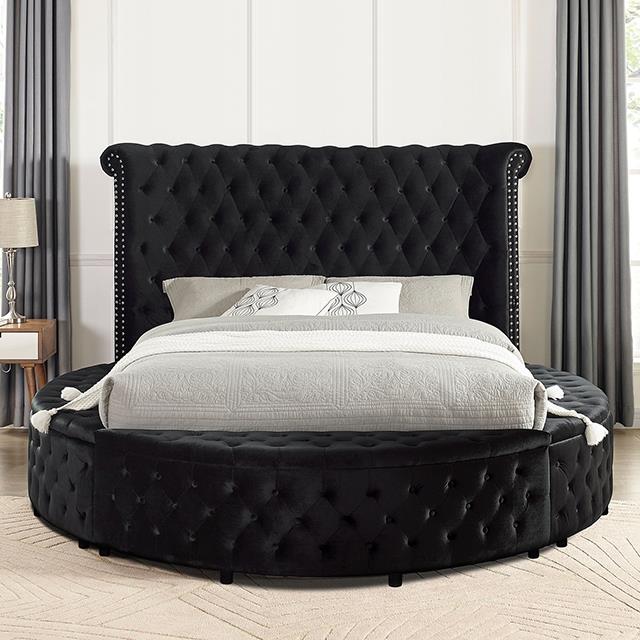  Color_Black  Size_Queen  -- Sansom CM7178BK-Q-BED Queen Bed IMAGE 3