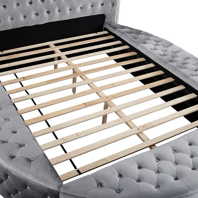  Color_Grey  Size_Queen  -- Sansom CM7178GY-Q-BED Queen Bed IMAGE 6