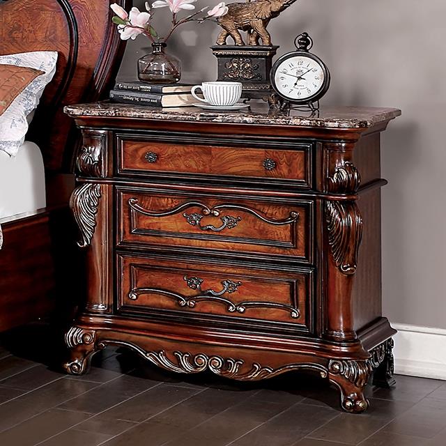  Furniture of America Rosewood CM7183N Night Stand IMAGE 1
