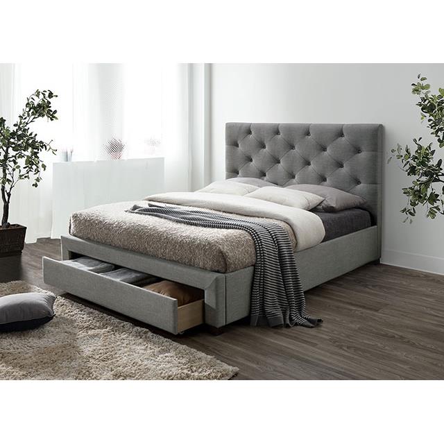  Color_Grey  Size_Twin  --  Sybella CM7218GY-T-BED Twin Bed IMAGE 2