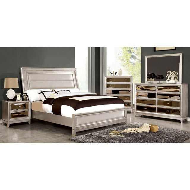  Color_Taupe  Size_King  -- Golva Upholstered Panel Bed IMAGE 1
