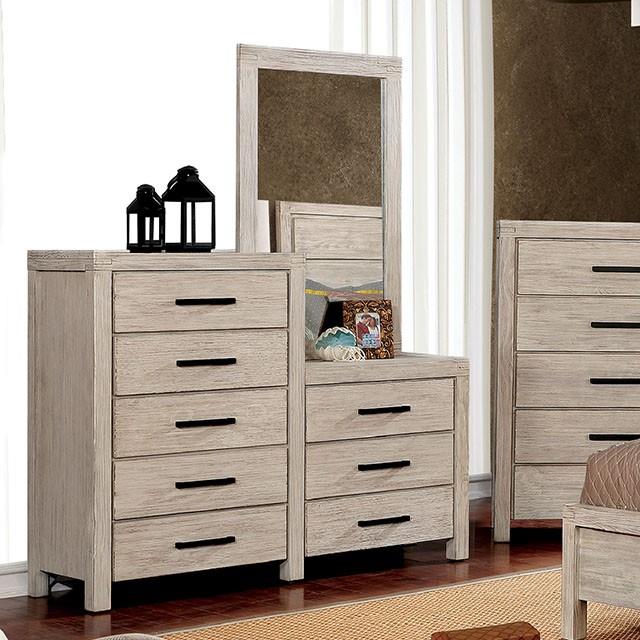  Furniture of America Strasburg CM7382WH-CM 8-Drawer Dresser Mirror IMAGE 1