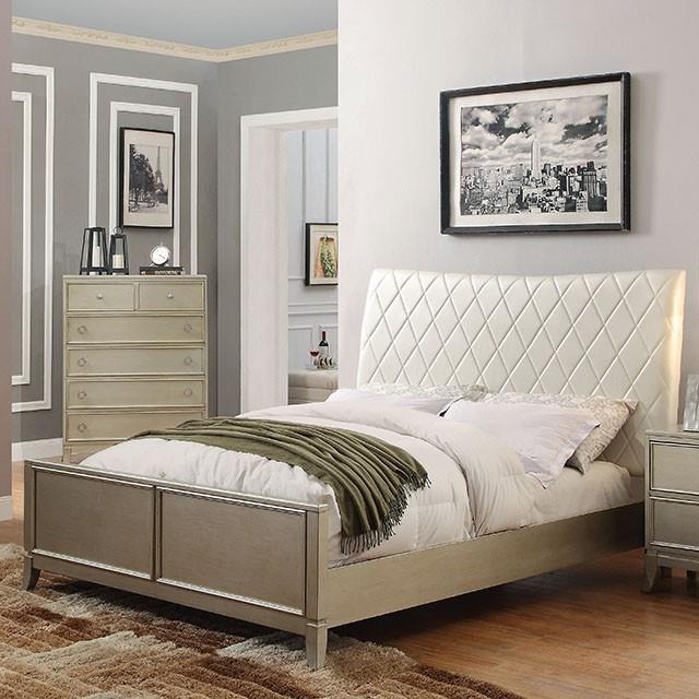  Size_California King  -- Furniture of America Enid Panel Bed IMAGE 6