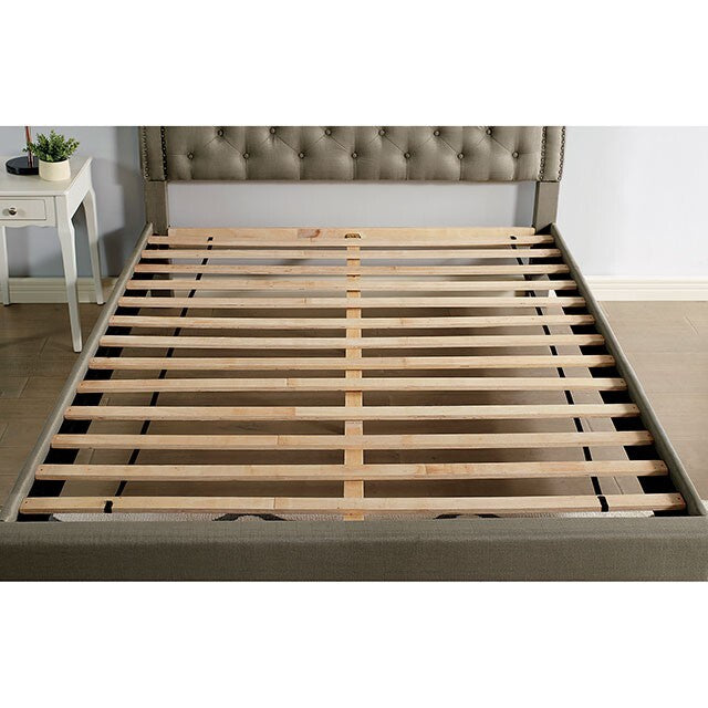  Color_Grey  Size_King  -- Aubree CM7537GY-EK-BED E.King Bed IMAGE 5