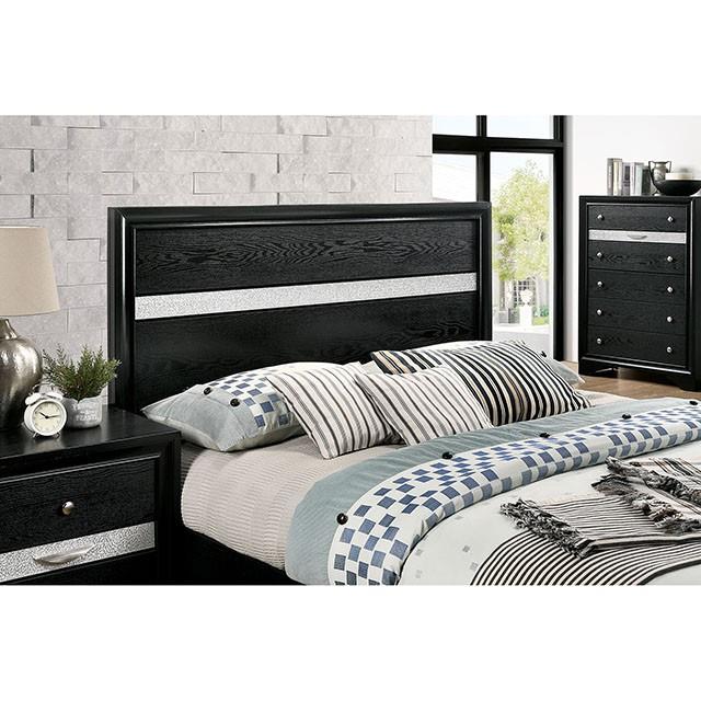  Color_Black  Size_King  -- Furniture of America Chrissy Panel Bed with Storage IMAGE 4