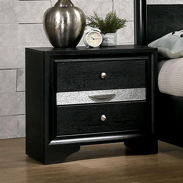  Furniture of America Chrissy CM7552BK-N Night Stand IMAGE 1