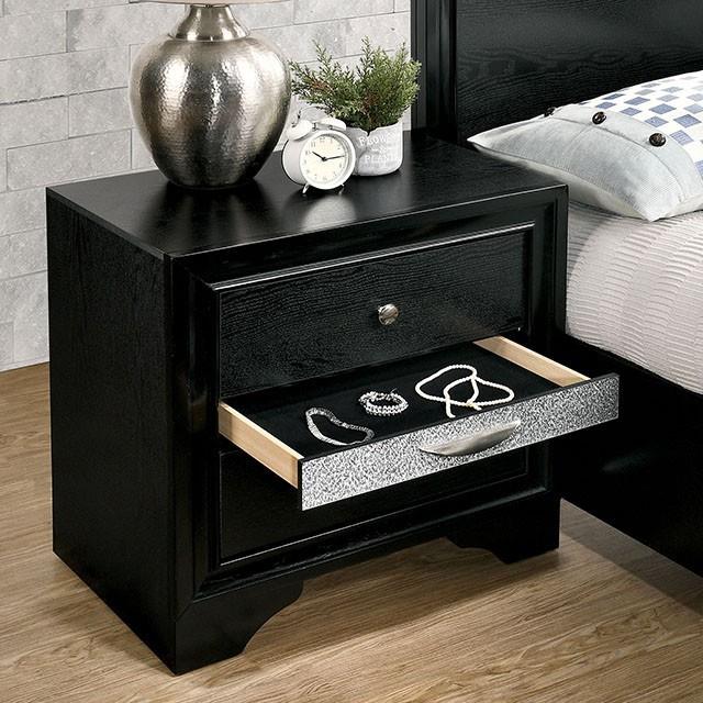  Furniture of America Chrissy CM7552BK-N Night Stand IMAGE 1
