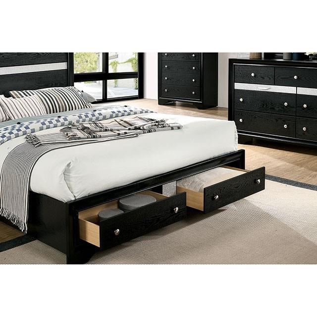  Color_Black  Size_Queen  -- Chrissy CM7552BK-Q-BED Queen Bed IMAGE 2