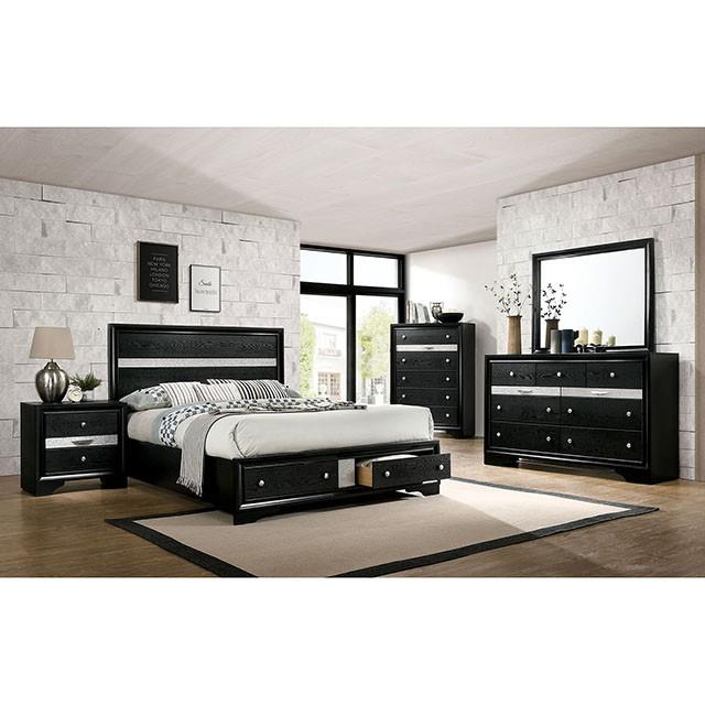  Color_Black  Size_Queen  -- Chrissy CM7552BK-Q-BED Queen Bed IMAGE 4