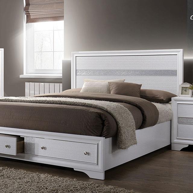  Color_White  Size_King  -- Chrissy CM7552EK-BED E.King Bed IMAGE 3