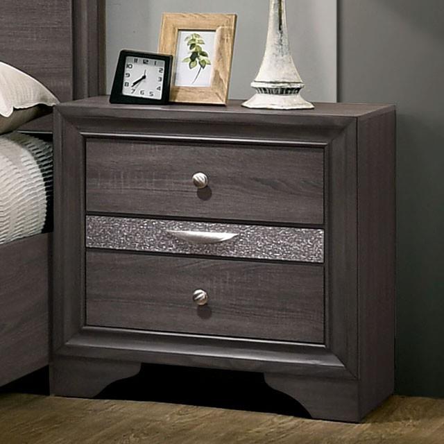  Furniture of America Chrissy CM7552GY-N Night Stand IMAGE 1