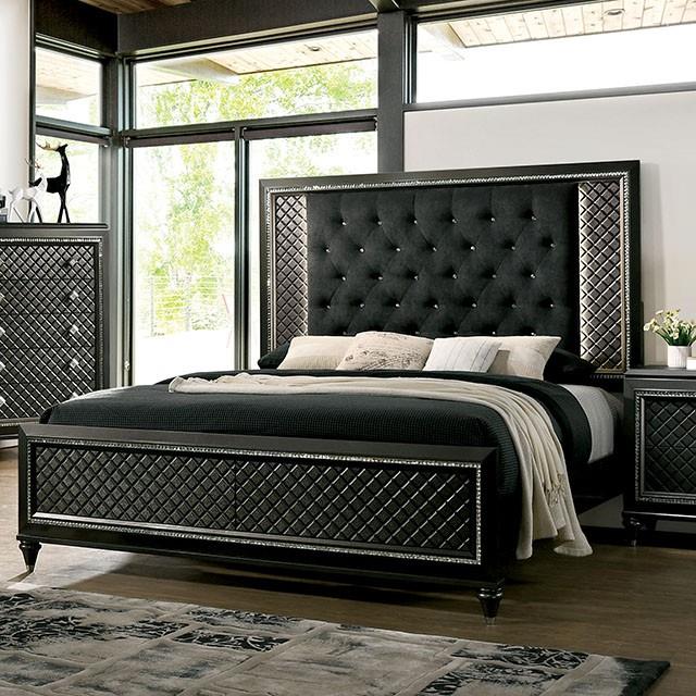  Size_Queen  -- Demetria CM7584Q-BED Queen Bed IMAGE 1