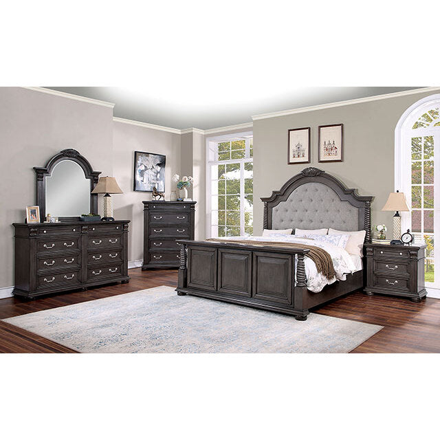  Furniture of America Esperia 3-Drawer Nightstand CM7711GY-N IMAGE 1