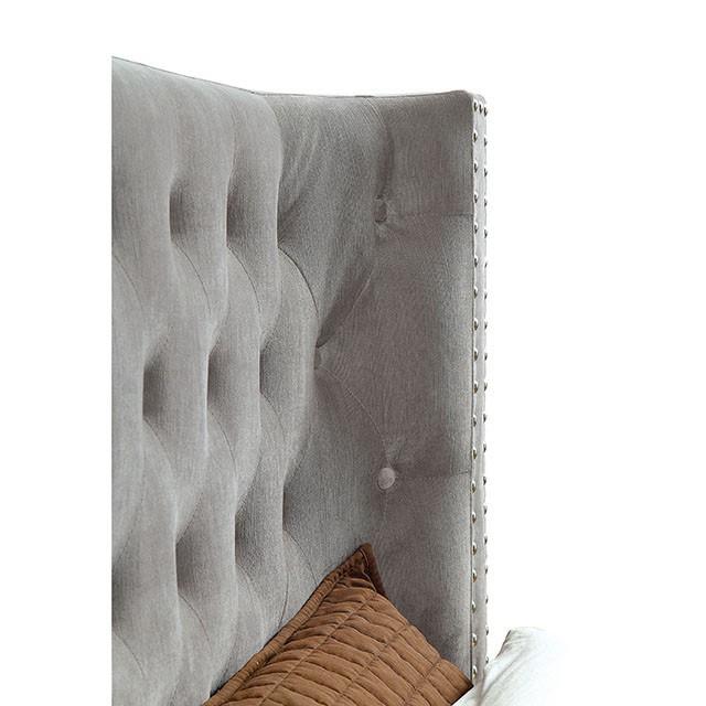  Color_Grey  Size_California King  -- Cayla CM7779GY-CK-BED-VN Cal.King Bed IMAGE 4